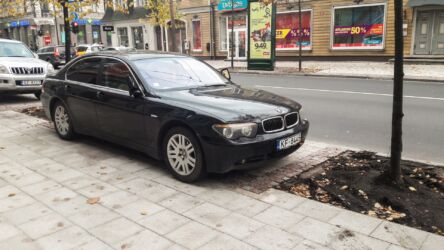 Kr. Valdemāra iela. Autostāvvieta izveidota starp kokiem - koka traumēšana ir tikai laika jautājums.